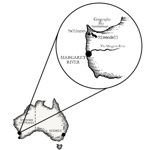 Map of Margaret River, WA