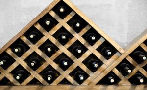 Wine Bottles Display Background